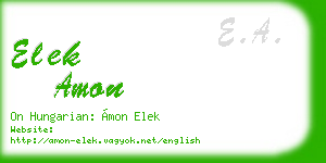 elek amon business card