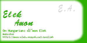 elek amon business card